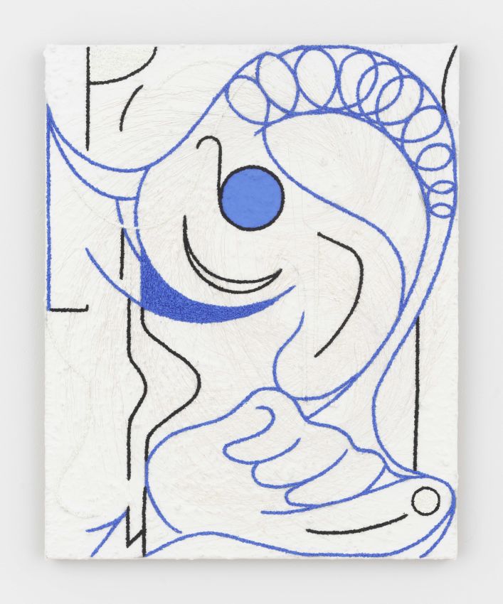 Tracy Thomason I See/You Mean (After L.L.) , 2020 Oil and marble dust on linen 20 x 16 inches 50.8 x 40.6 cm